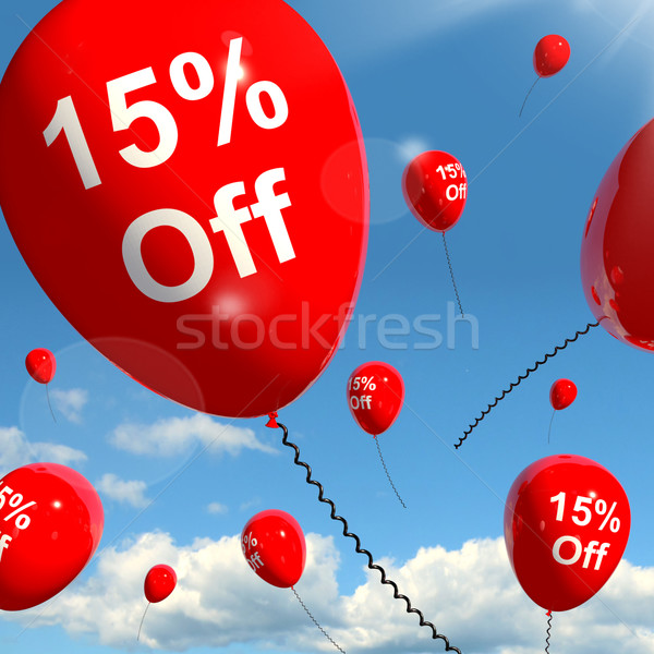 Zdjęcia stock: Balon · 15 · sprzedaży · zniżka