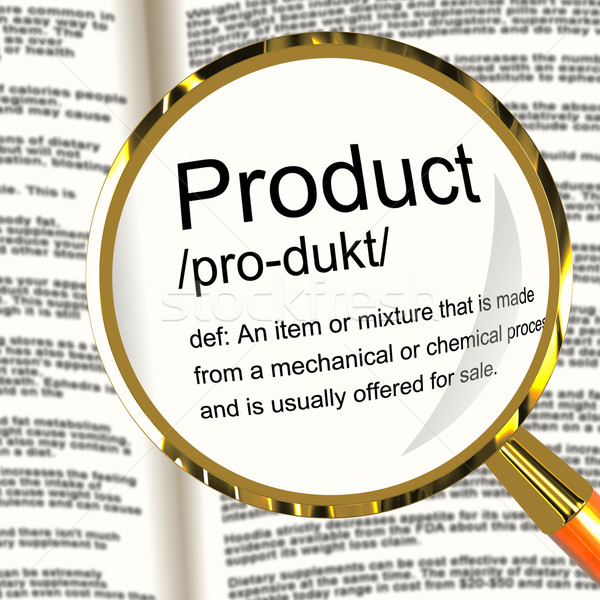 Product Definition Magnifier Showing Goods For Sale At A Store Stock photo © stuartmiles