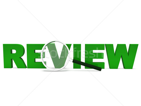 Review Word Shows Assessment Evaluating Evaluates And Reviews Stock photo © stuartmiles