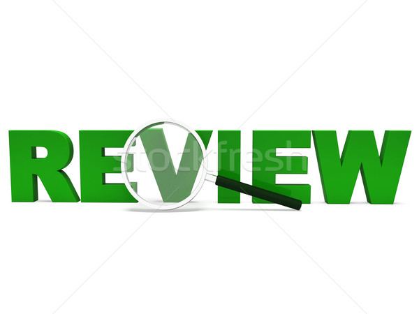 Stock photo: Review Word Shows Assessment Evaluating Evaluates And Reviews