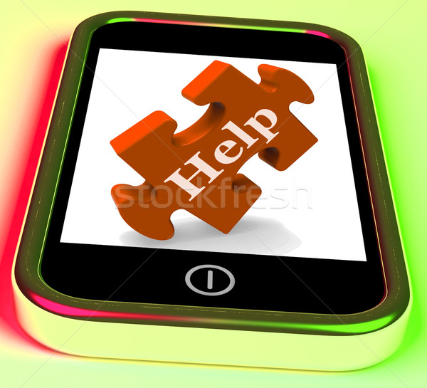 Ayudar teléfono móviles ayudar servicio al cliente helpdesk Foto stock © stuartmiles
