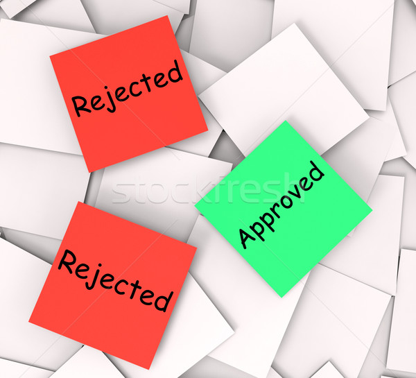 Approved Rejected Post-It Notes Show Passed Or Denied Stock photo © stuartmiles