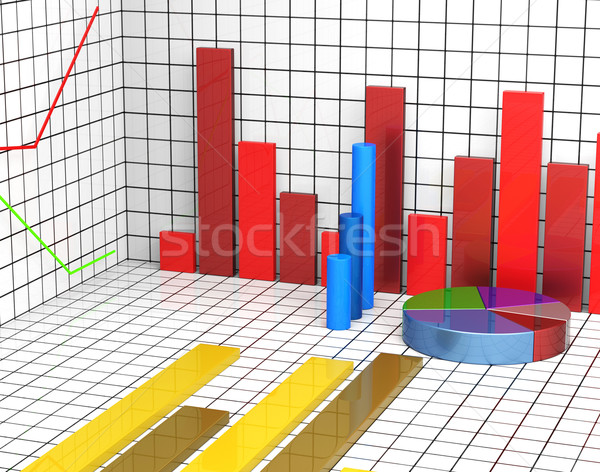 Grafikon jelentés statisztikai statisztika jelentés adat Stock fotó © stuartmiles