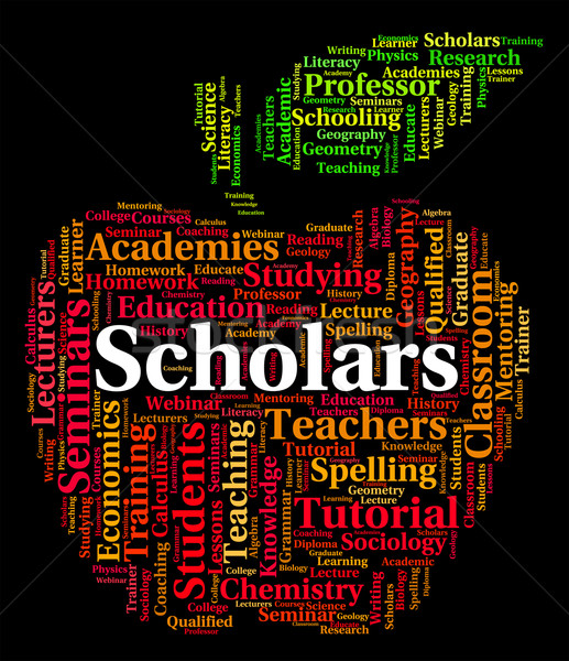 Scholars Word Shows Learned Person And Academic Stock photo © stuartmiles