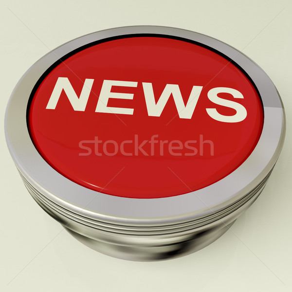 Icon Or Metallic Button Showing The Text News For Information Or Stock photo © stuartmiles