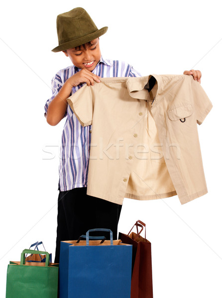 Ragazzo guardando acquistato vestiti shop giovani Foto d'archivio © stuartmiles