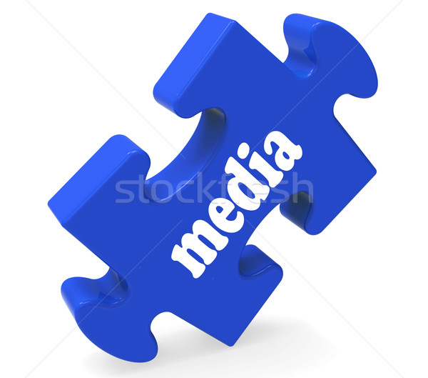 Media Jigsaw Shows News Newspapers Radio Or Tv Stock photo © stuartmiles