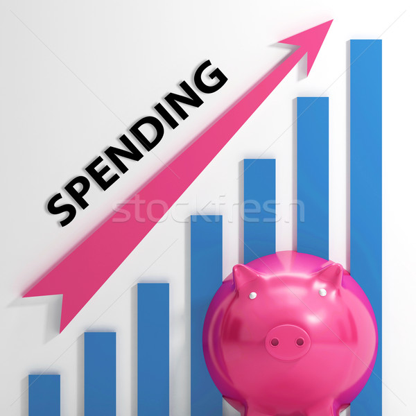Spending Graph Means Costs Expenses And Outlay Stock photo © stuartmiles