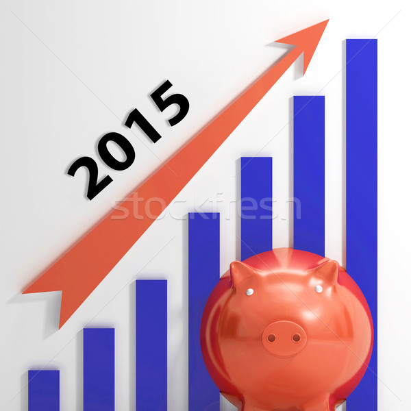 Grafico 2015 vendite reddito Foto d'archivio © stuartmiles