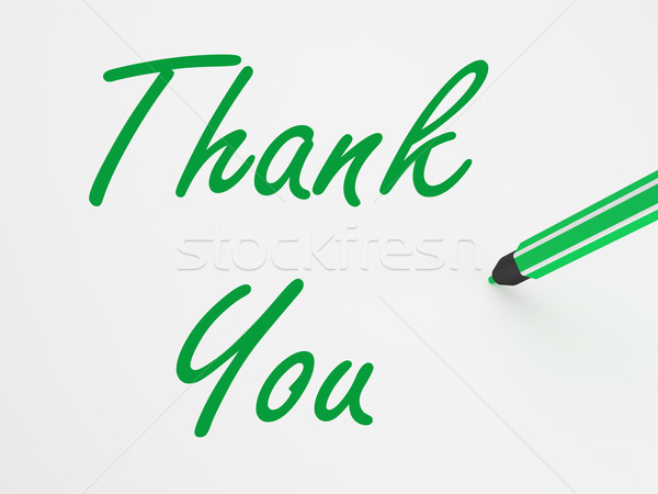 Thank You On whiteboard Means Gratitude And Appreciation Stock photo © stuartmiles