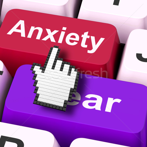 [[stock_photo]]: Anxiété · peur · touches · souris · anxieux