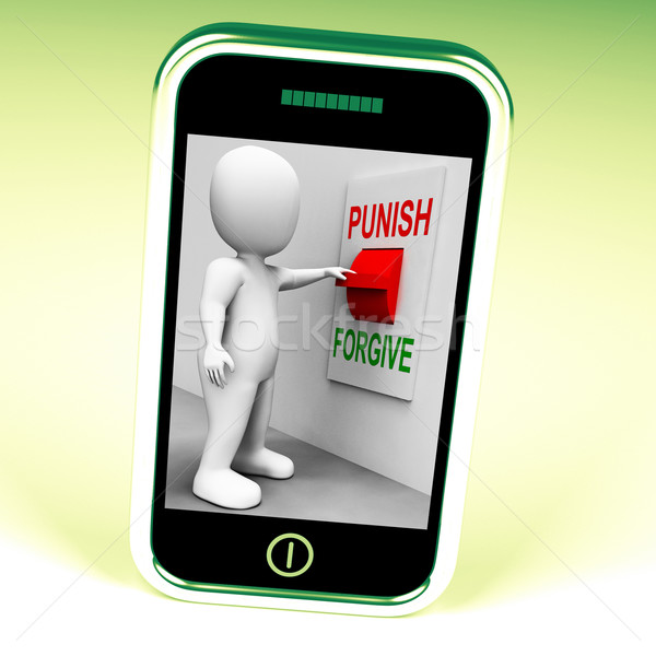 Punish Forgive Switch Shows Punishment or Forgiveness Stock photo © stuartmiles