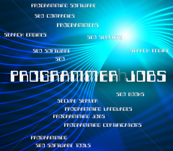 Programmer Jobs Means Software Engineer And Employment Stock photo © stuartmiles
