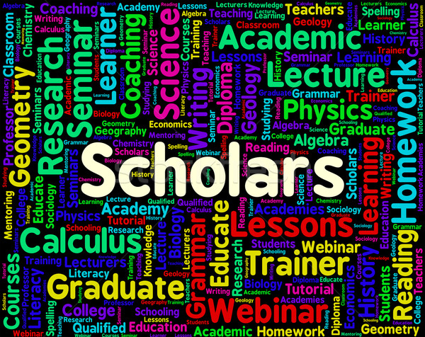 Scholars Word Shows Learned Persons And Academics Stock photo © stuartmiles