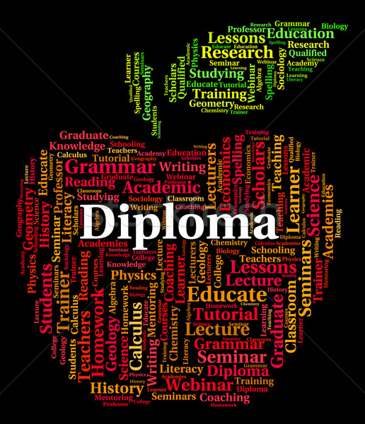 Stok fotoğraf: Diploma · kelime · başarı · sertifika