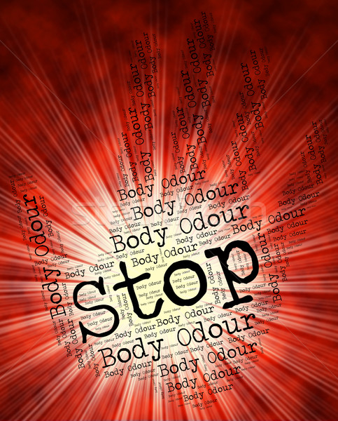 停止 身體 氣味 警告標誌 解剖學 商業照片 © stuartmiles