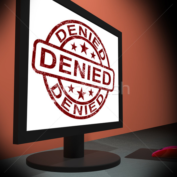 Denied On Monitor Showing Rejection Stock photo © stuartmiles