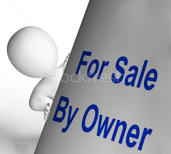 For Sale By Owner Sign Means Listing And Selling Stock photo © stuartmiles