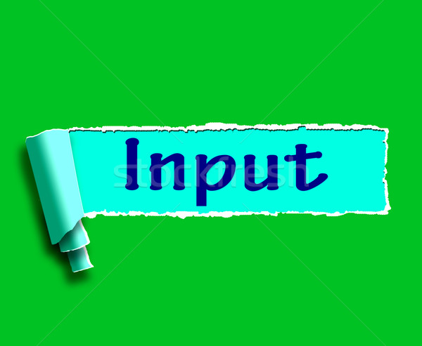 Input Word Means Online Advice And Recommendations Stock photo © stuartmiles