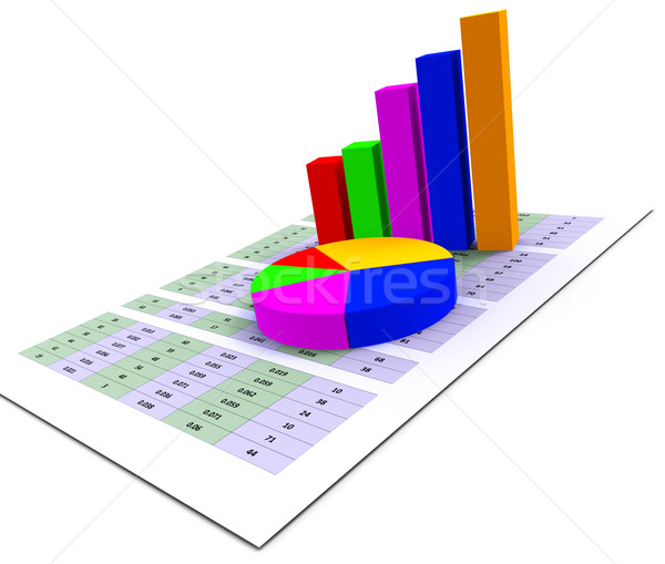 Pie Chart Indicates Stat Graphics And Infochart Stock photo © stuartmiles