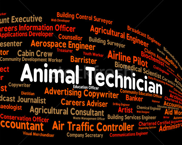 állat technikus szakképzett munkás mutat szöveg Stock fotó © stuartmiles