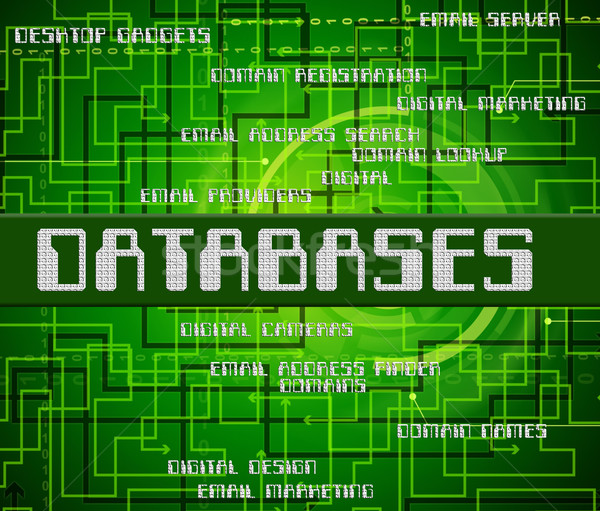Databases Word Represents Info Words And Byte Stock photo © stuartmiles