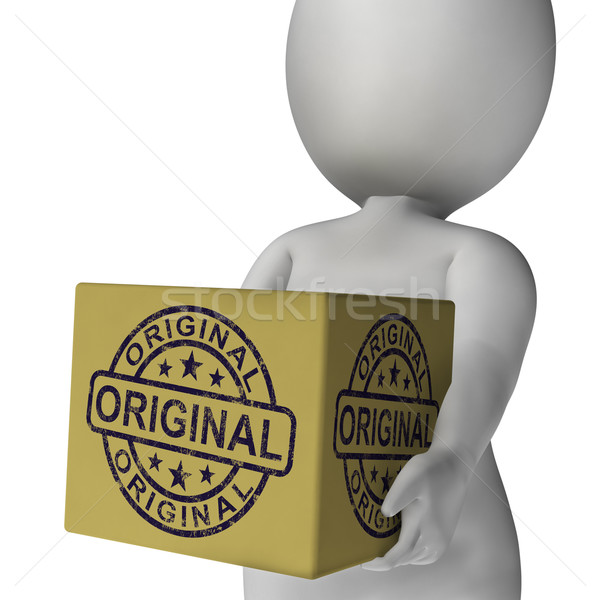 Originale tampon boîte véritable authentique produits [[stock_photo]] © stuartmiles