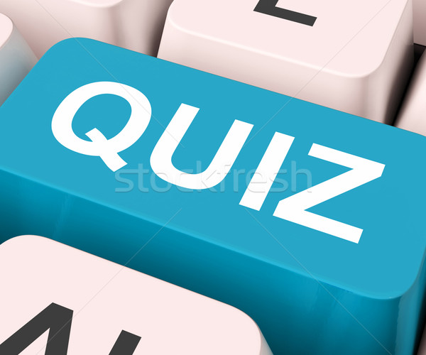Quiz Key Means Test Or Questioning Stock photo © stuartmiles