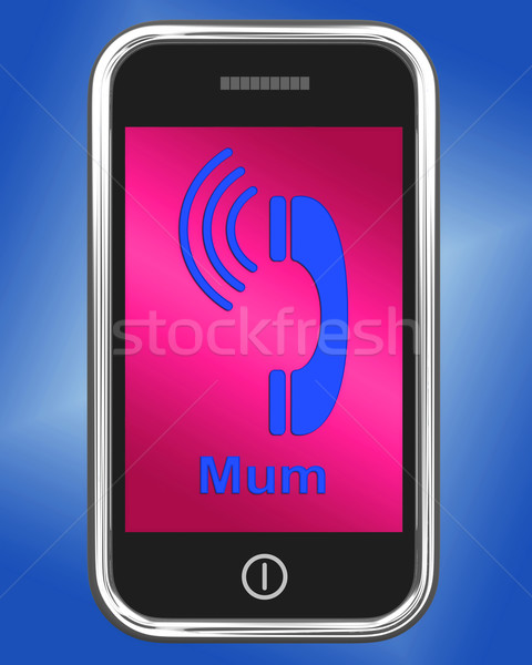 Oproep mamma telefoon praten moeder betekenis Stockfoto © stuartmiles