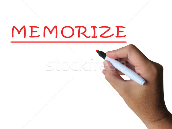 Memorize Word Means Commit Information To Memory Stock photo © stuartmiles