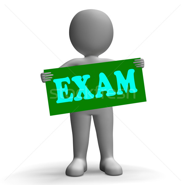 Exam Sign Character Means Examinations And Questionnaires Stock photo © stuartmiles