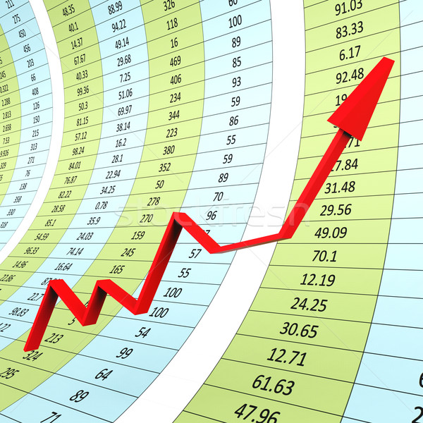 Progress Graph Indicates Raise Graphs And Infochart Stock photo © stuartmiles