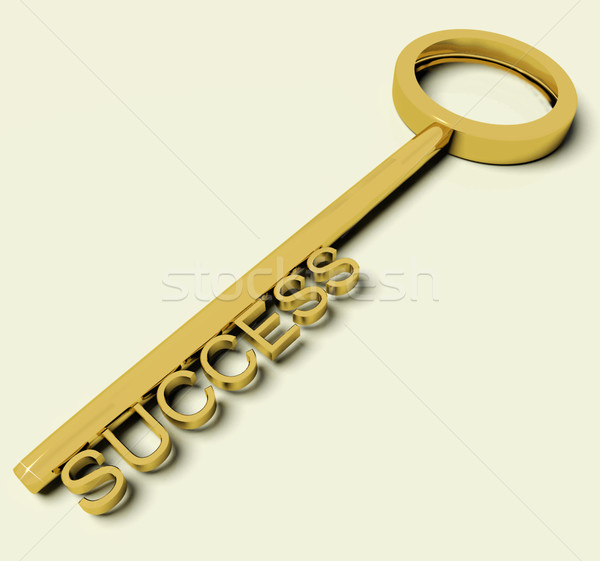 Key With Success Text As Symbol Of Winning And Victory Stock photo © stuartmiles