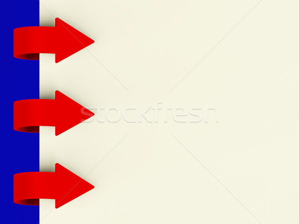 Trzy arrow papieru menu listy zauważa Zdjęcia stock © stuartmiles