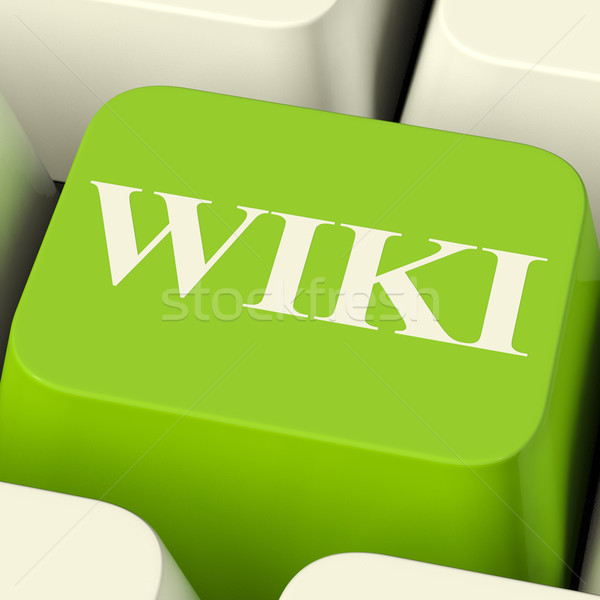 Wiki computer chiave online informazioni enciclopedia Foto d'archivio © stuartmiles