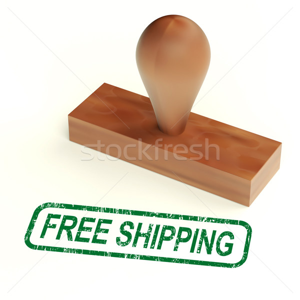 Free Shipping Rubber Stamp Showing No Charge To Deliver Stock photo © stuartmiles