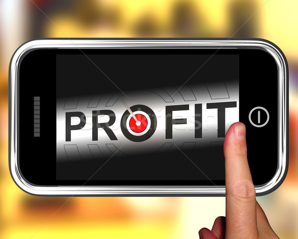 Profitto smartphone progresso telefono internet mobile Foto d'archivio © stuartmiles