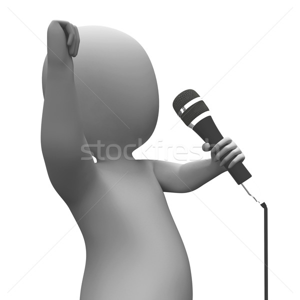 Entertainer Singing Shows Music Or Concert Performance Stock photo © stuartmiles