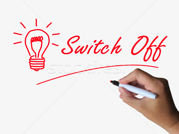 Switch Off Lightbulb Refers to Switching or Turning Stock photo © stuartmiles