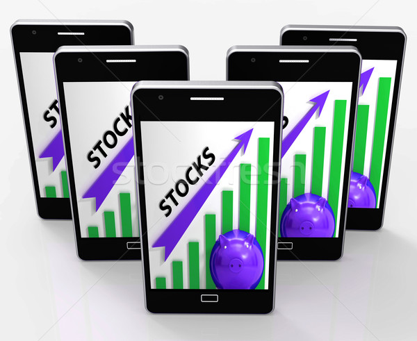 Stocks Graph Shows Rise In Value Of Shares Stock photo © stuartmiles