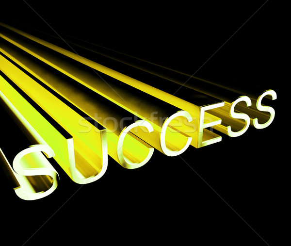 Success Text In Yellow And 3d As Symbol For Goals And Winning Stock photo © stuartmiles