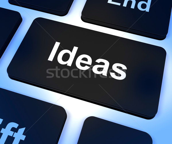 Ideas Computer Key Showing Concepts Or Creativity Stock photo © stuartmiles
