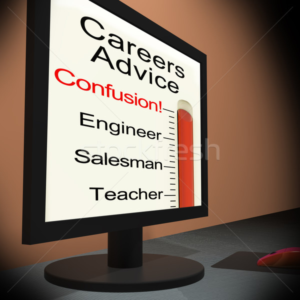 Careers Advice On Monitor Showing Guidance Stock photo © stuartmiles