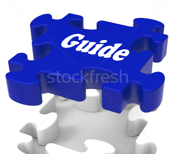 Guide Puzzle Shows Expertise Consulting Instructions Guideline A Stock photo © stuartmiles