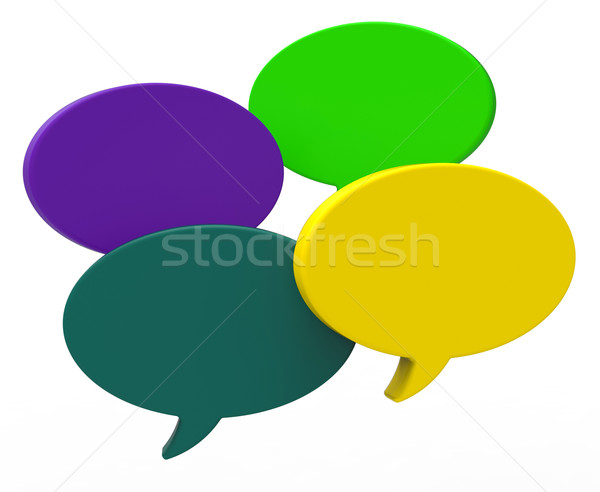 Blank Speech Balloon Shows Copyspace For Thought Chat Or Idea Stock photo © stuartmiles