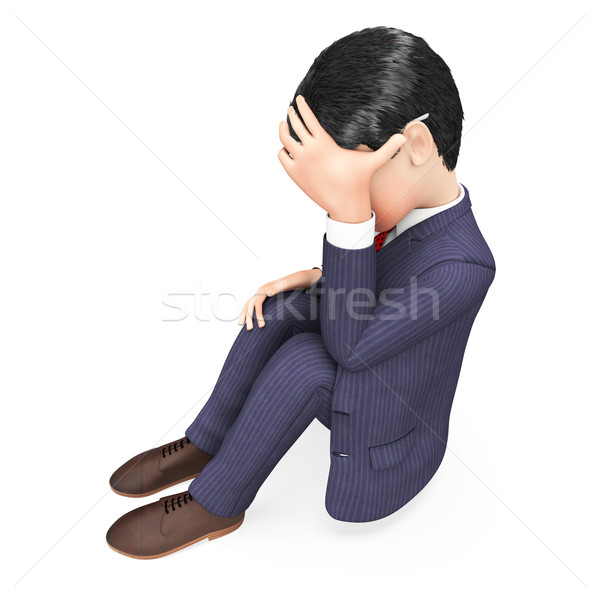 Businessman With Problems Indicates Difficult Situation And Businessmen Stock photo © stuartmiles