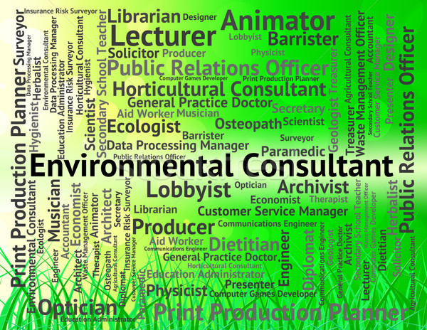 Environmental Consultant Means Environmentally Earth And Occupat Stock photo © stuartmiles