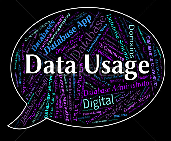 Data Usage Shows Use Facts And Knowledge Stock photo © stuartmiles