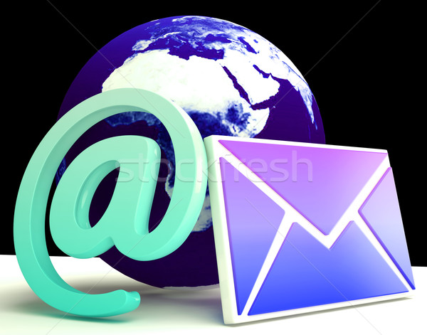Dünya e-mail global yazışma gönderemezsiniz çevrimiçi Stok fotoğraf © stuartmiles