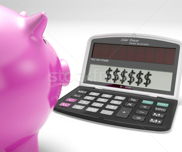 Dollars In Calculator Shows Rich American Fortune Stock photo © stuartmiles